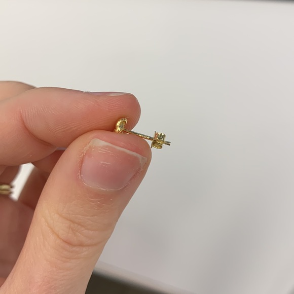 Marley and me s925 sterling silver plated gold love knot stud set- 3 pairs - Picture 3 of 4